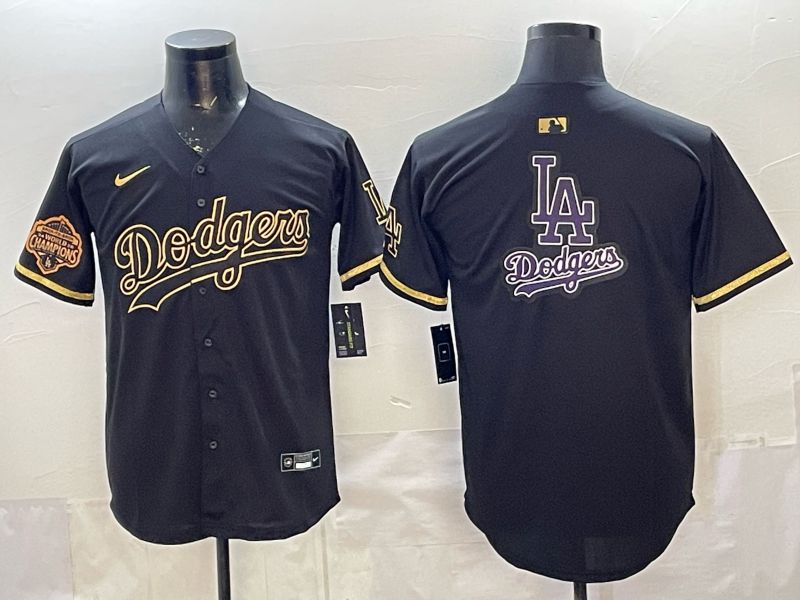 2026 Men Nike Los Angeles Dodgers Blank black gold Game MLB Jersey 0025->los angeles dodgers->MLB Jersey